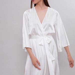 Long Silk Bridal Robe F-28 image 5