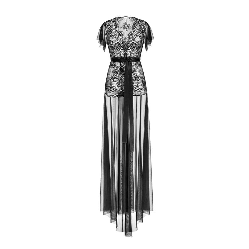black tulle robe