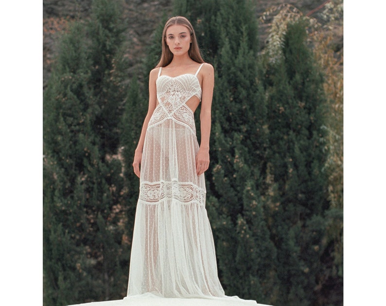 translucent night gown