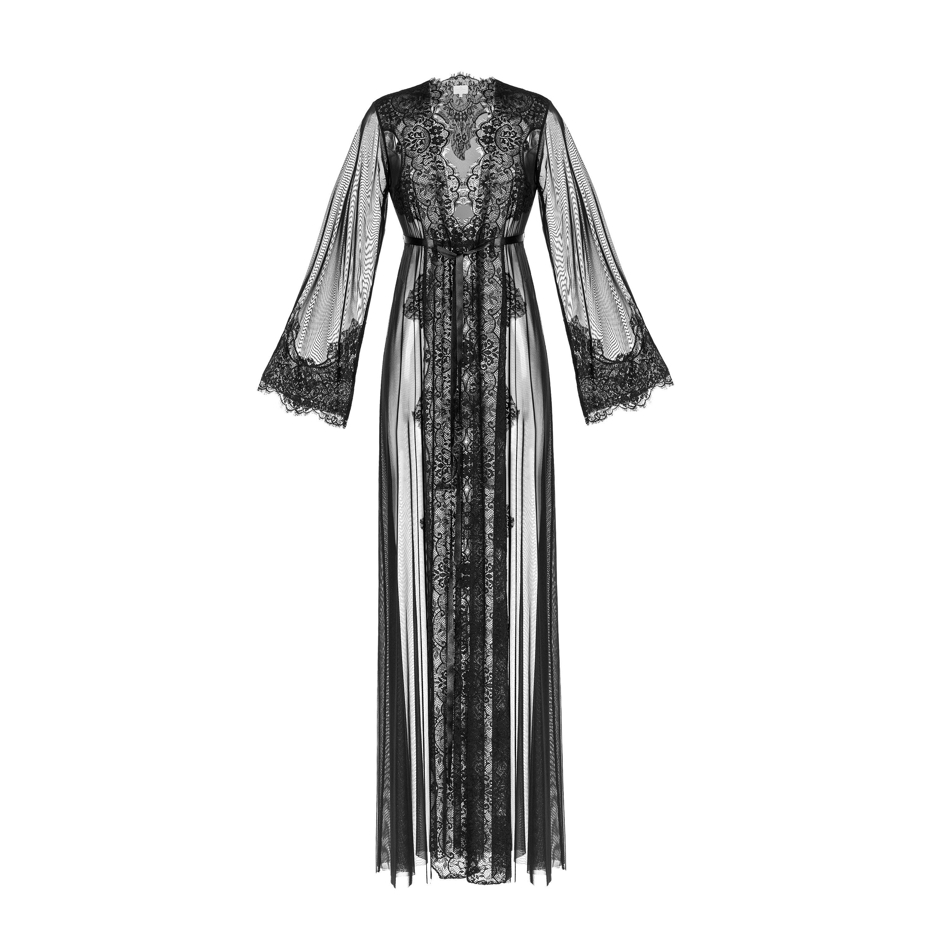 black tulle robe