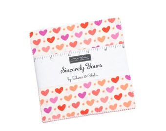 Sincerely Yours Charm Pack by Sherri & Chelsi for Moda Fabrics - Valentines Day - Hearts - Valentine Fabric - 6 IN STOCK