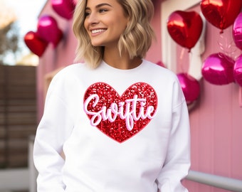 Valentine's Day Swiftie Sweatshirt, Candy Heart Album Eras, Valentine's Day Gift, Taylor Sweatshirt