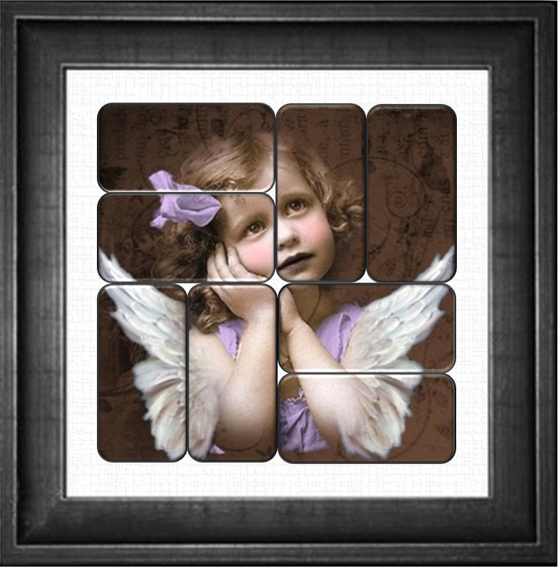 Domino Collage Set Angel Unaware Sized to fit 1X2 dominos 8 domino images create a beautiful domino collage.