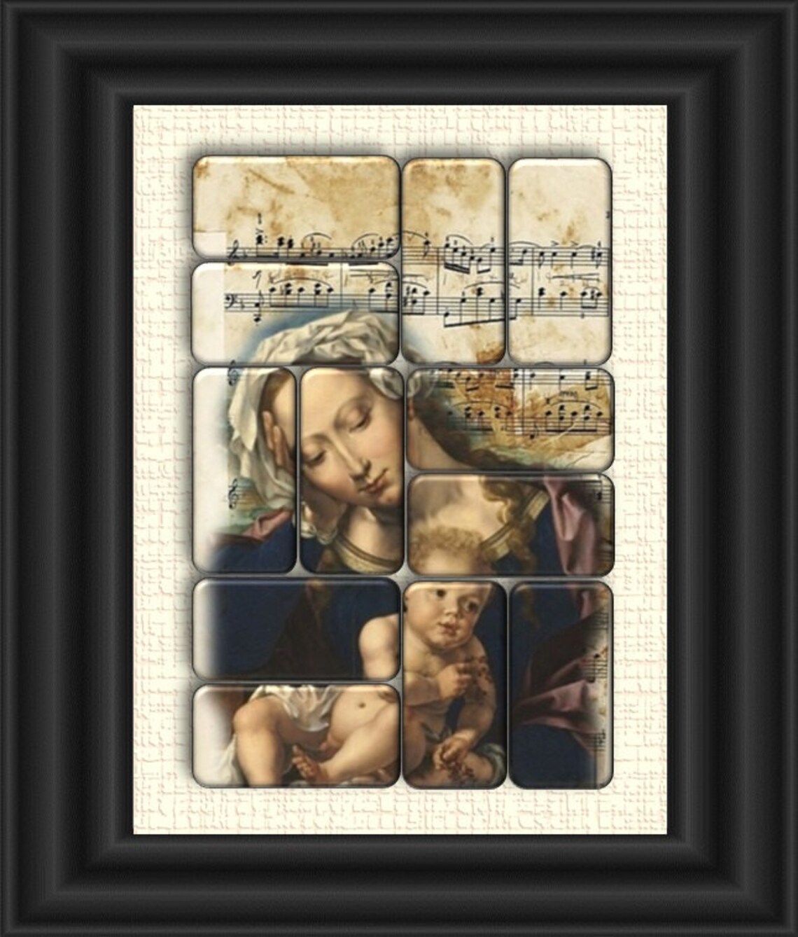 Madonna and Child 3 Domino Printables Digital Download - Etsy