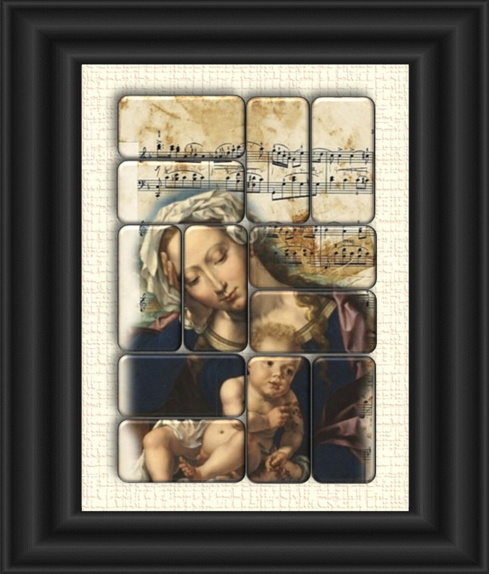 Madonna and Child 3 Domino Printables Digital Download - Etsy