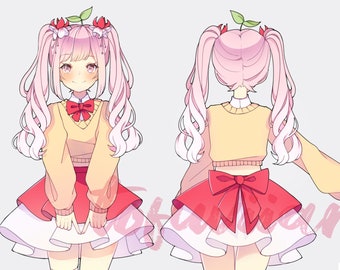 Vtuber Ready To Rig Psd File Anime Drawing Paint Psd Anime Etsy
