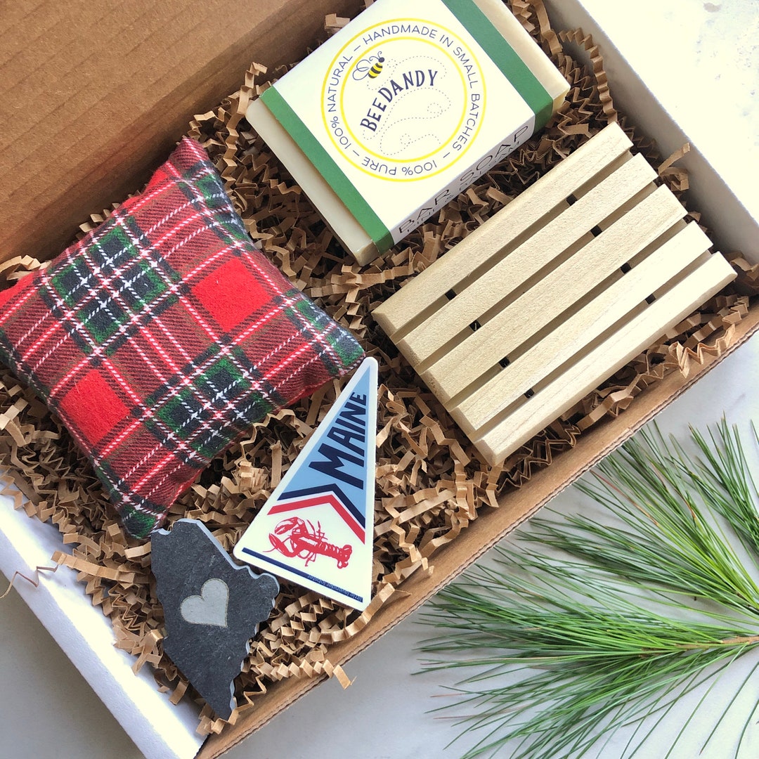 Maine Gifts, Maine Gift Basket, Maine Gift Box, Balsam Pillow, Pine