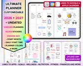 Digital Planner 2026 2027 Undated iPad Planner Goodnotes Planner Daily Planner Weekly Planner Digital Journal Digital Notebook ADHD Planner