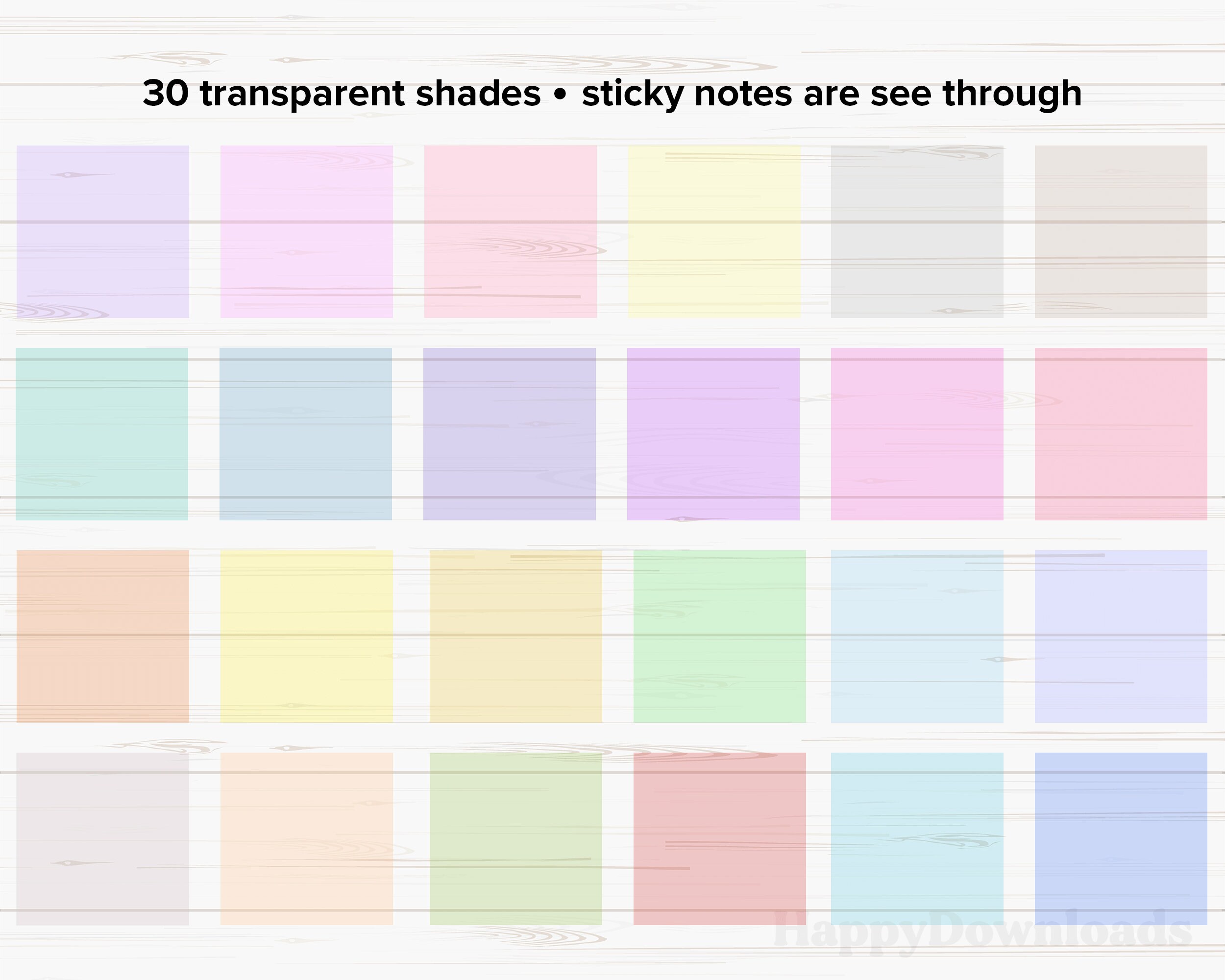 Transparent Digital Stickers, Digital Sticky Notes, Digital Planner ...