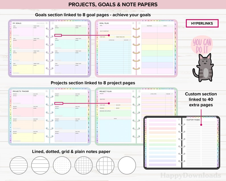 Digital Planner 2023 2024 Undated Digital Planners Goodnotes Etsy UK