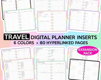 Travel Digital Planner Travel Planner Inserts Goodnotes Template Travel Itinerary Holiday Planner Vacation Planner Travel Checklist