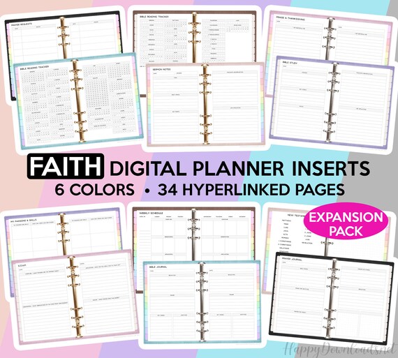 Faith Digital Planner Inserts Templates Pack Goodnotes - Etsy