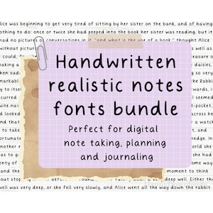 Realistic Handwritten Font, Digital Note Taking Font, Neat Handwriting Font, Digital Planning, Digital Journaling, Digital Notetaking Fonts