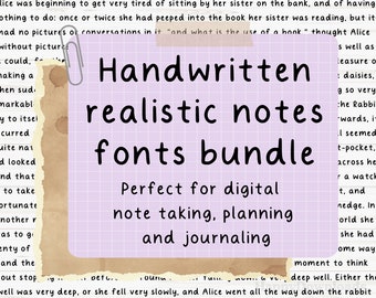 Realistisch handgeschreven lettertype, lettertype voor het maken van digitale notities, netjes handschriftlettertype, digitale planning, digitale journaling, lettertypen voor het maken van digitale notities