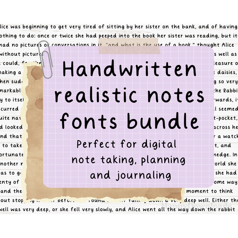 Goodnotes Notetaking Font - Etsy