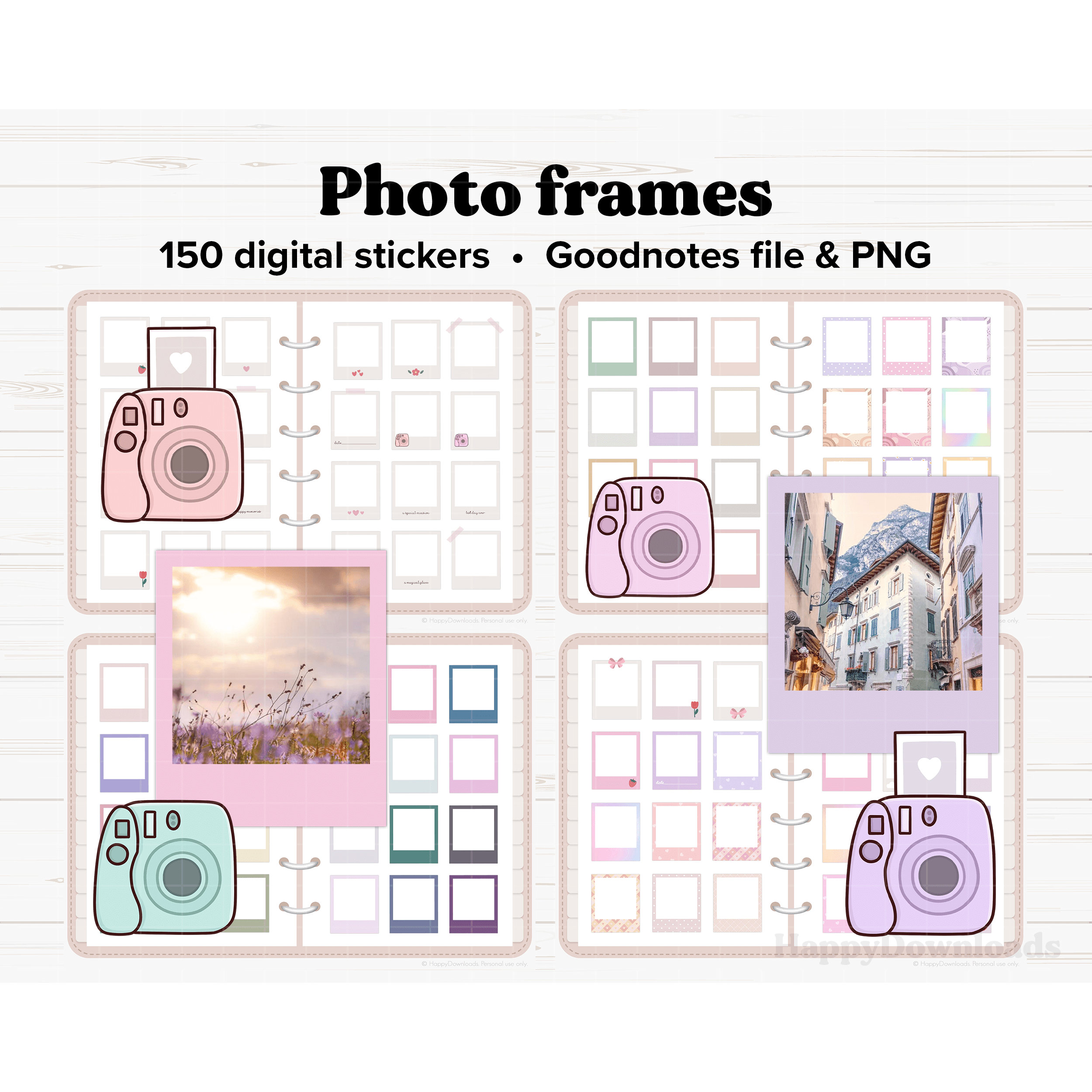 P1S Polaroid : 1200mAh - Stickers - 3.5 pouces
