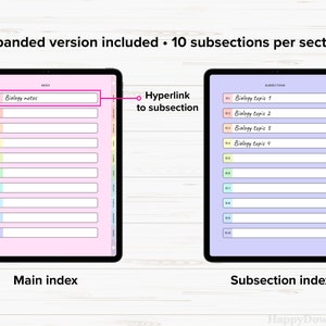 Portrait Digital Notebook with Tabs, Goodnotes Notebook, Student Notebook, Digital Notebooks, Digital Notes Templates, Notability Notebook image 9