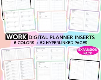 Work Digital Planner Goodnotes Template Work Life Planner Work Planner Inserts Work Schedule Office Planner Work Goodnotes Planner