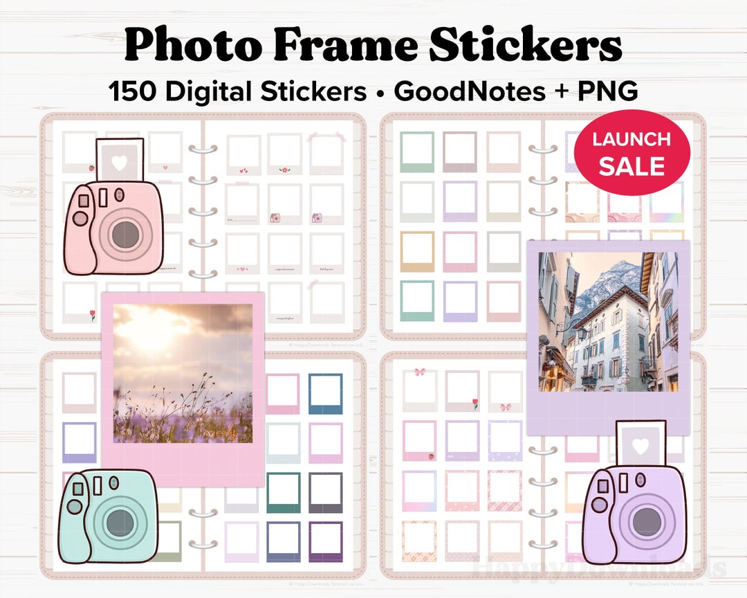 Photo Frames Digital Stickers Picture Frame Stickers for Etsy