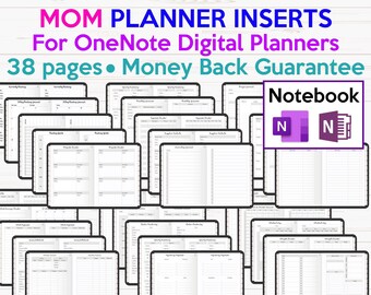 Mom OneNote Digital Planner Templates Inserts Pack NOTEBOOK