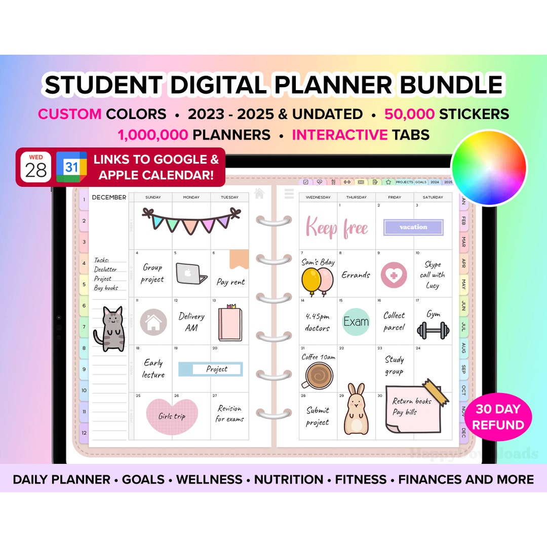 Student Digital Planner 2024 2025 Goodnotes Planner Notability - Etsy ...