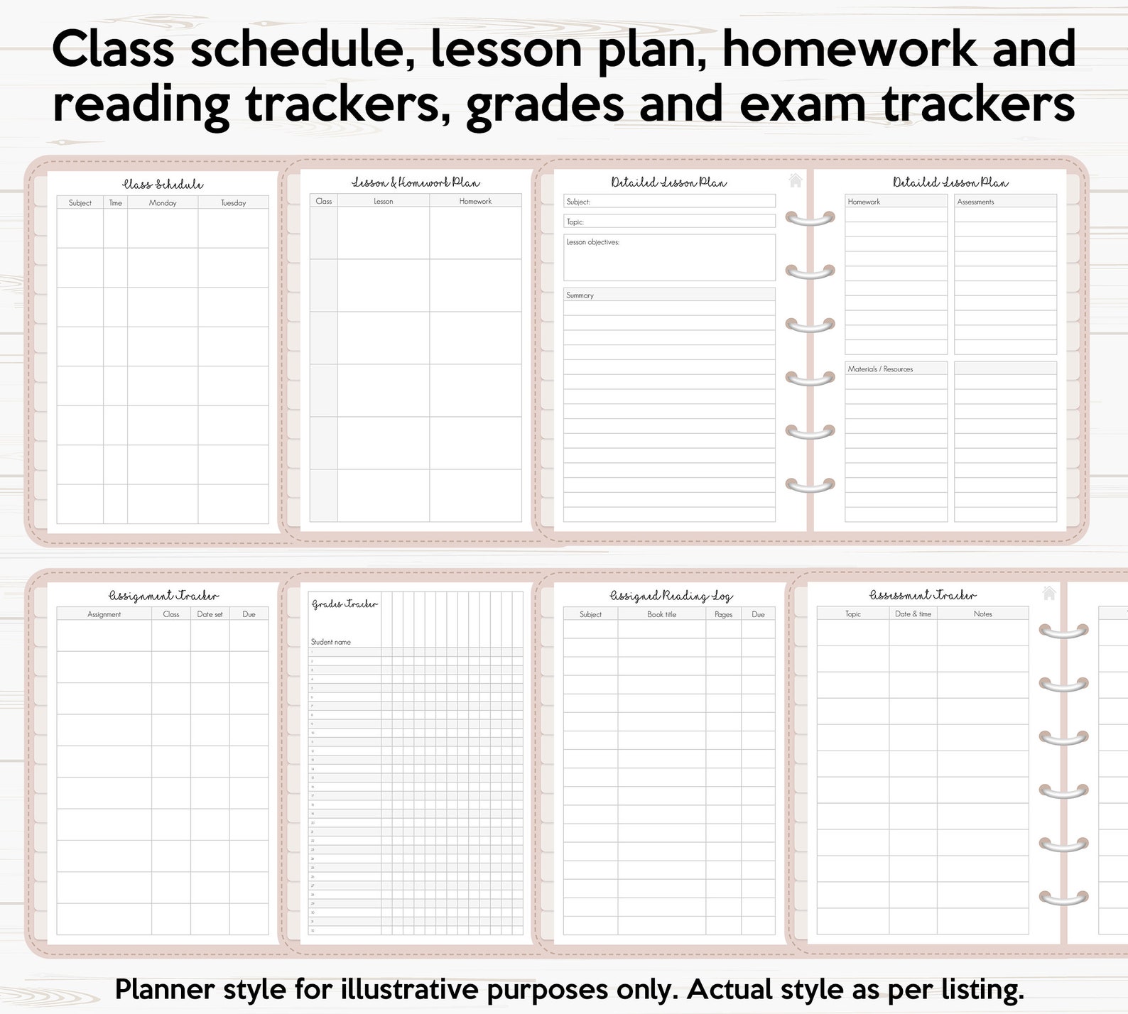Teacher Onenote Digital Planner Templates Inserts Pack REGULAR Etsy UK