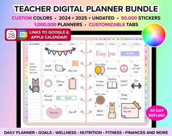 Teacher Digital Planner 2024 2025 Digital Planner Goodnotes Planner Notability iPad Planner Academic Planner Digital Teacher Planner Undated