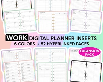 Planificador digital de trabajo Inserciones de planificador de trabajo Plantilla de Goodnotes Planificador de vida laboral Planificador de oficina Horario de trabajo Planificador de Goodnotes de trabajo