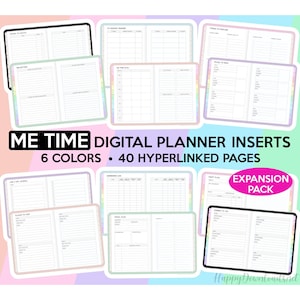 Me Time Digital Planner Goodnotes Template Self Care Planner Inserts Wellness Self Care Tracker Goodnotes Planner Hobbies Planner