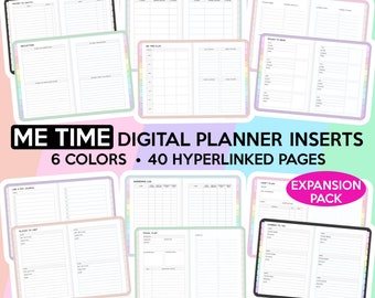 Me Time Digital Planner Goodnotes Template Self Care Planner Inserts Wellness Self Care Tracker Goodnotes Planner Hobbies Planner