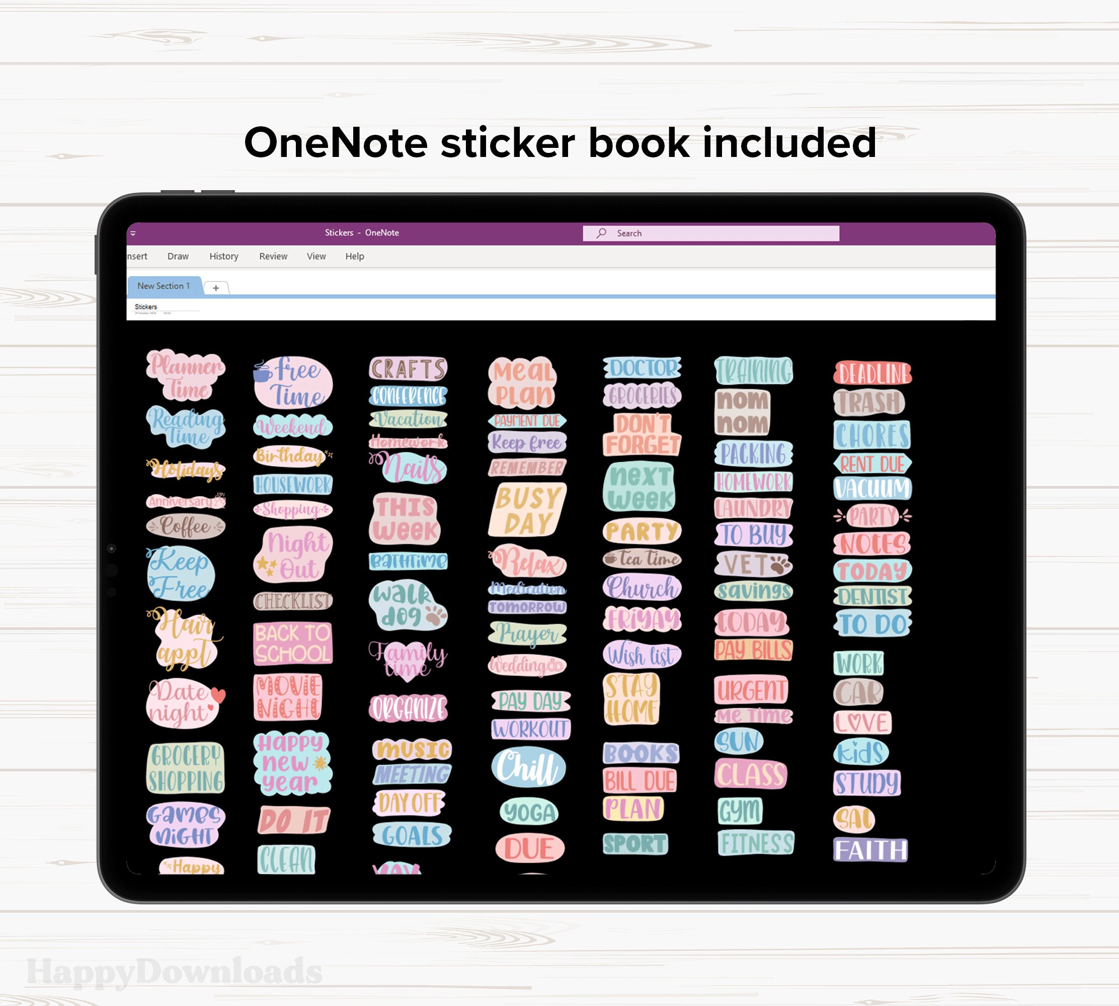 Words Digital Stickers, Word Reminder Stickers, Digital Planner ...