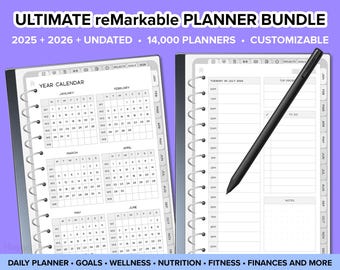 Ultimate reMarkable 2 Planner 2025 2026, Planner e diario giornaliero reMarkable, modelli reMarkable 2, modelli reMarkable, tablet reMarkable