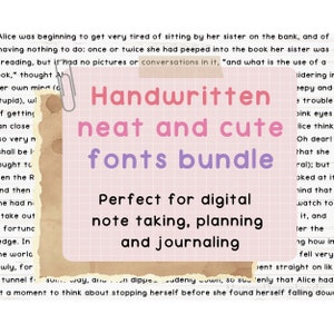 Neat Handwritten Font, Neat Handwriting Font, Handwriting Fonts, Cute Handwritten Fonts, iPad Digital Planning Font HappyDownloads