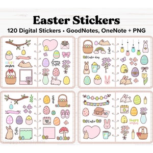Ostern Sticker, Ostern Sticker, Urlaub Sticker, Goodnotes Sticker, OneNote Sticker, digitale Sticker, iPad Sticker