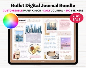 Bullet Digital Journal, Daily Journal Undated, Goodnotes Journal, Digital Journaling, iPad Journal, Digital Notebook, Digital Journals