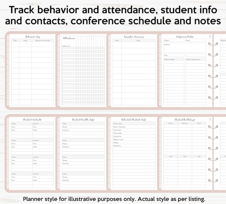 Teacher Onenote Digital Planner Templates Inserts Pack REGULAR Etsy UK