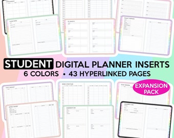 Digitale studentenplanner Studieplanner Goodnotes Studentensjabloon Studentplanner Collegeplanner Schoolplanner Academische planner