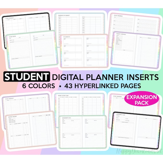 Student Digital Planner Study Planner Goodnotes Student Template Student Planner College Planner School Planner Academic Planner