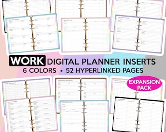Planificador digital de trabajo Planificador de trabajo Inserta plantilla Goodnotes Planificador de vida laboral Horario de trabajo Planificador de oficina Planificador de Goodnotes de trabajo