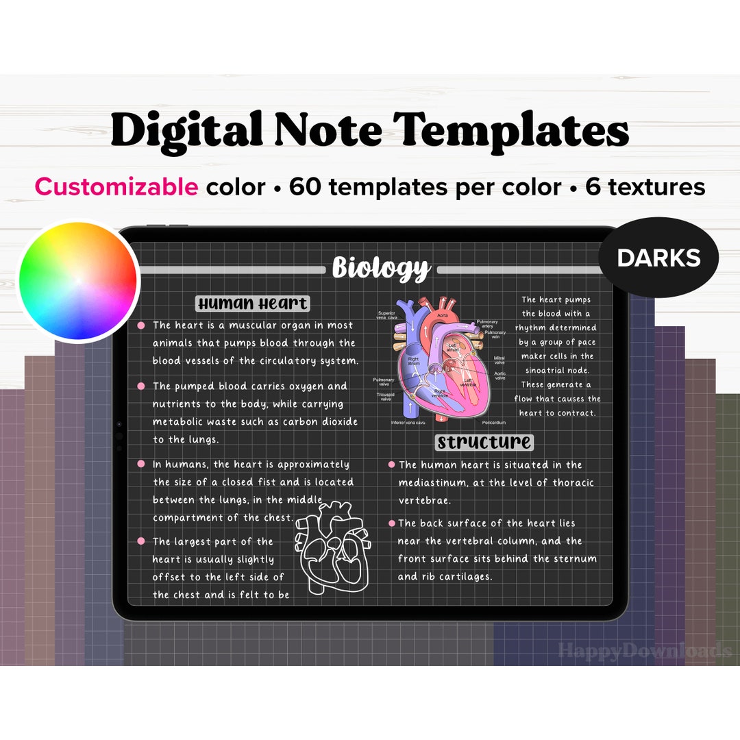 Digital Notepaper Templates, Digital Note Papers, iPad Note Taking ...