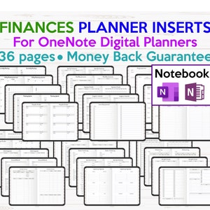 OneNote Digital Planner Templates Finance Template Finance Inserts OneNote Inserts OneNote Templates Onenote Digital Budget Planner NOTEBOOK