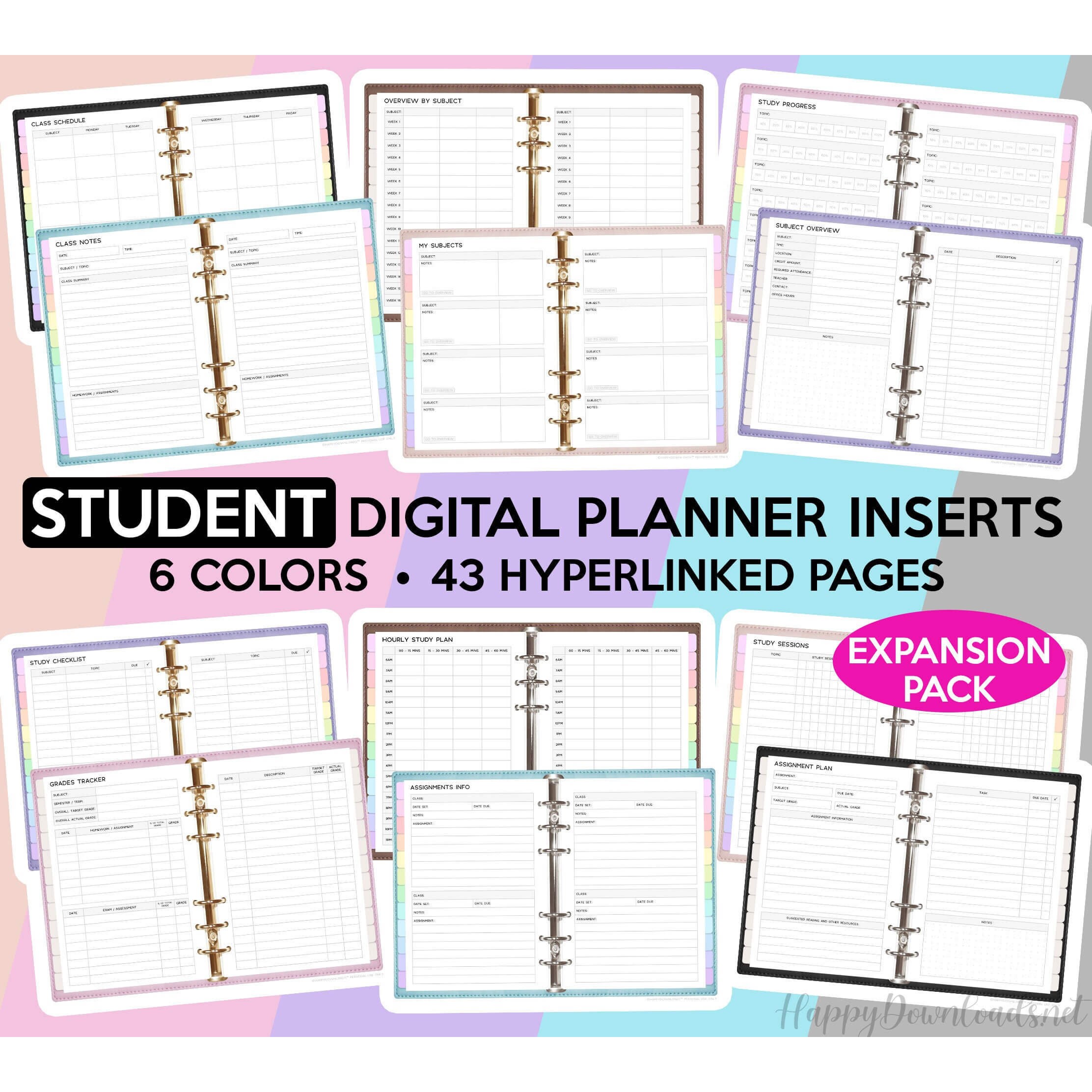 Student Digital Planner Goodnotes Student Template Student