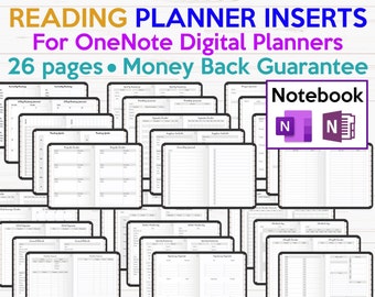 Reading OneNote Digital Planner Vorlagen Einlagen Pack NOTIZBUCH