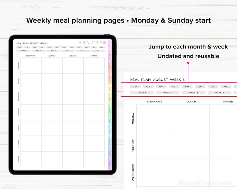 Digital Recipe Book, Digital Recipe Journal, Goodnotes Recipe Template, Digital Cookbook, Recipe Planner, Digital Meal Planner image 5