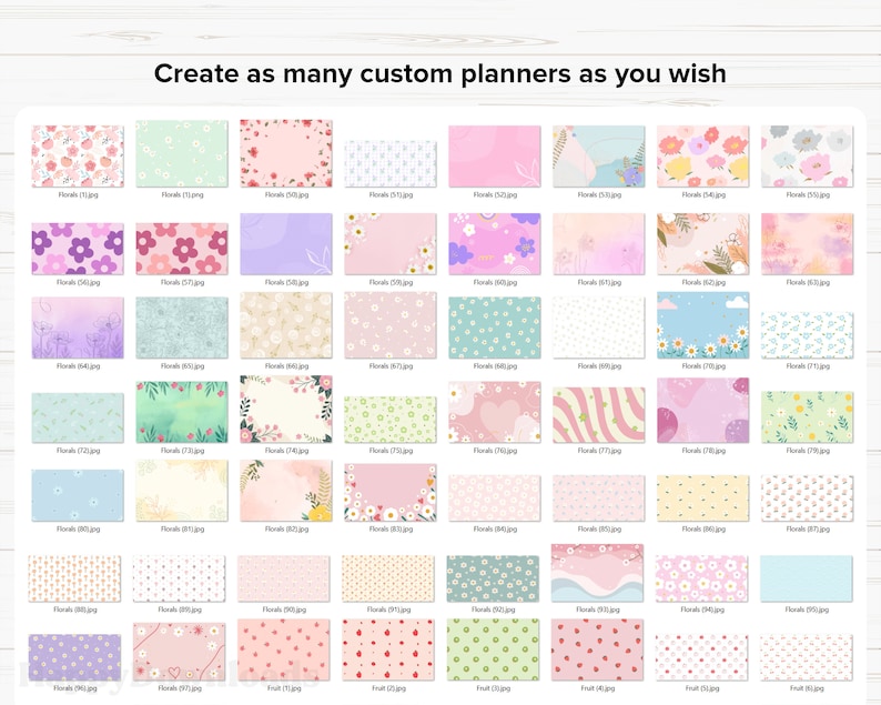 Anpassad samling av bakgrunder för planeringskalendern för HappyDownloads Landscape Digital Planners bild 7