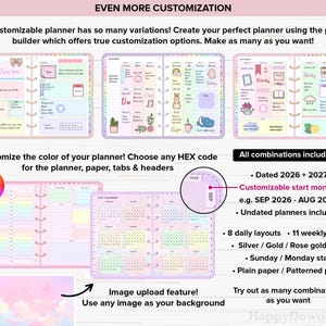 Digital Planner 2026 2027 Undated Goodnotes Planner iPad Planner Daily Weekly Planner Digital Journal ADHD Planner Goodnotes Template image 2