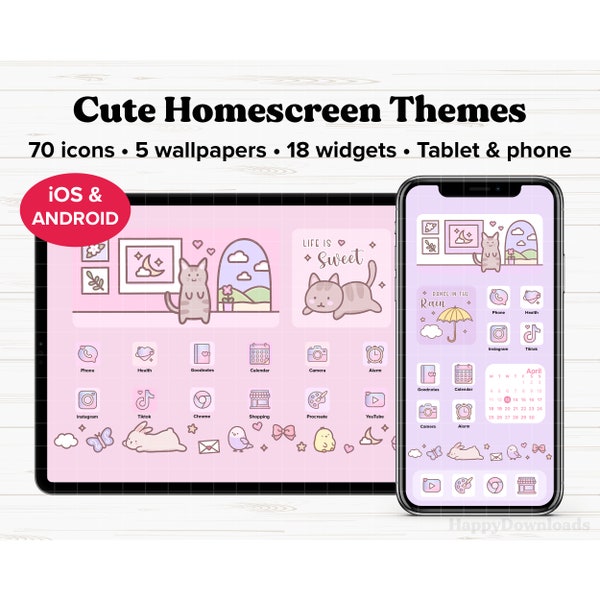 Cute iPad Theme, iPhone Theme, Android Theme, iPhone Wallpaper Widgets, iOS Theme, iPad Wallpaper, iOS Icons, iPhone Icons, iPhone Icon Pack