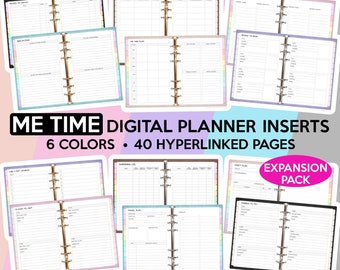 Me Time Planificateur numérique Planificateur de soins personnels Inserts Modèle Goodnotes Bien-être Suivi des soins personnels Planificateur de loisirs Planificateur Goodnotes