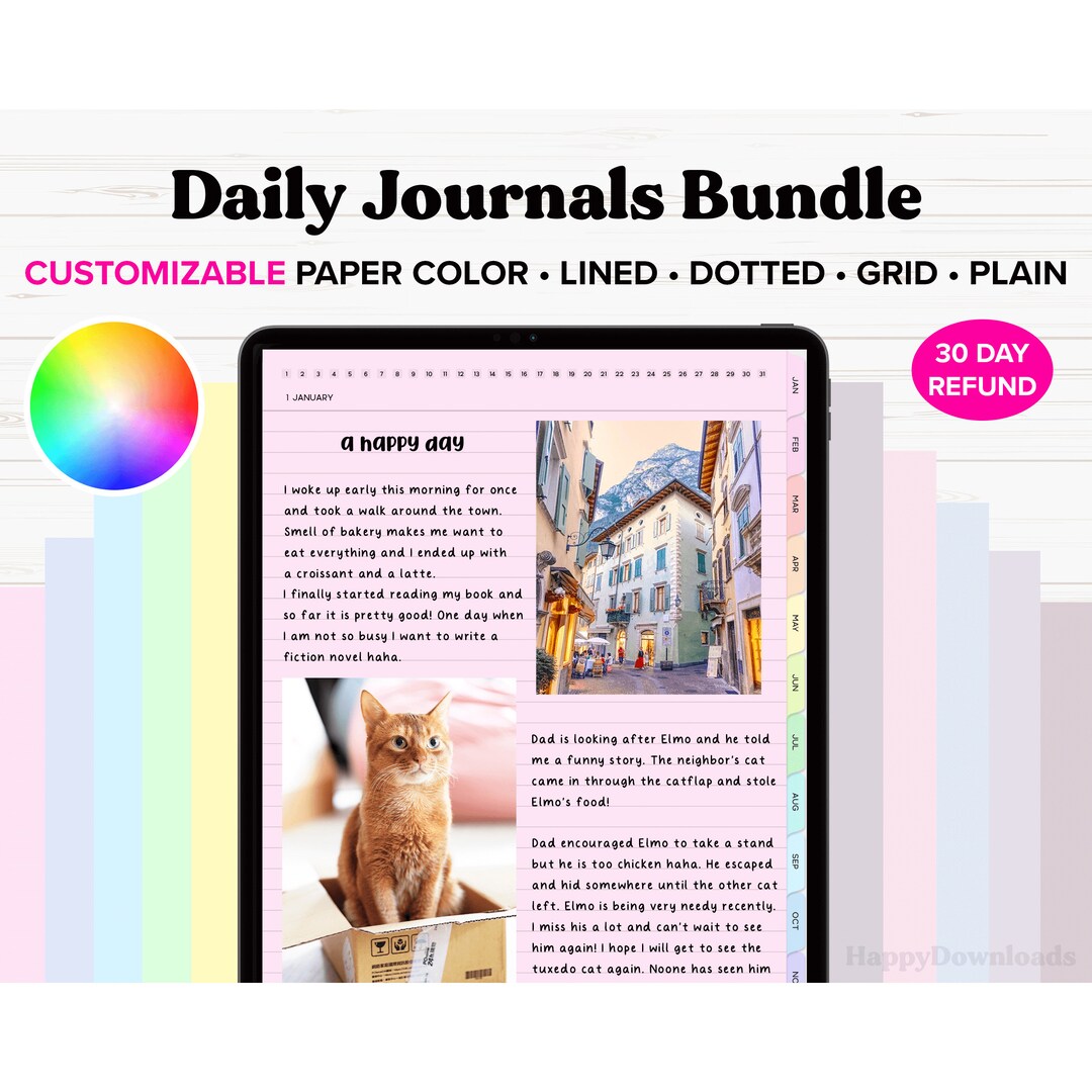 Digital Journal, Digital Daily Journal, 365 Journal, Goodnotes Journal ...