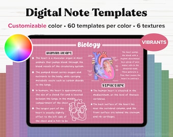 Digital Note Paper Templates, Digital Notepaper, iPad Note Taking Template, Goodnotes Template, Goodnotes Notebook, Notability Template